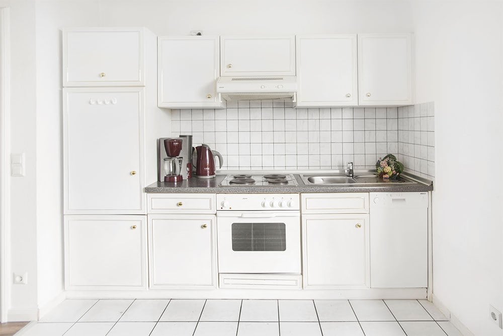 Beispiel für die Kücheneinrichtung Beispiel für die Kücheneinrichtung in den Appartements