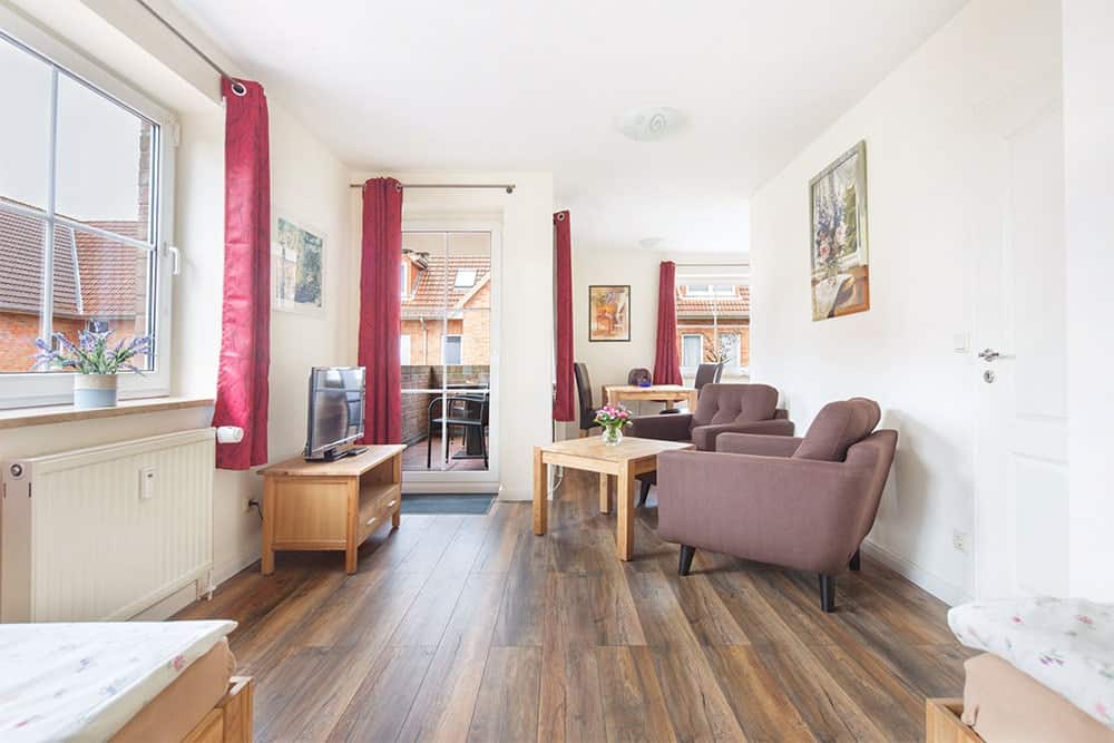 Einblick in ein Appartement der Pension Schmidt Einblick in eines unserer Appartements